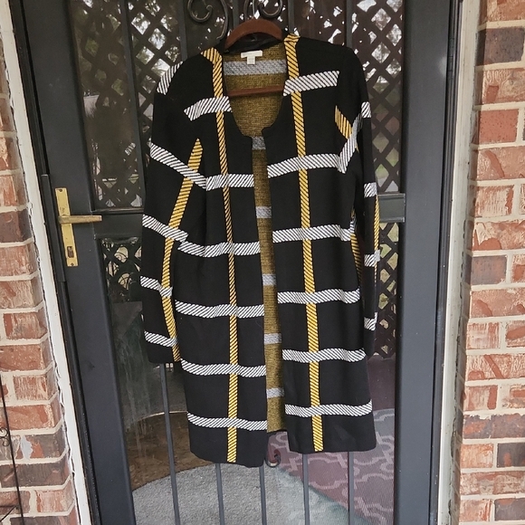 Elegant Black and Yellow Women's Cardigan EXCELLENT CONDITION - Picture 1 of 9